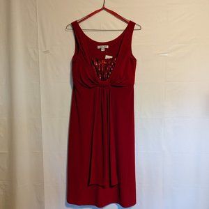 Coldwater Creek Red Sequin Embellished Dress Size 6